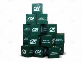 Reklāmas kubi Credit Agricole